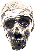 Jedno z pierwszych zdjęć głowy mumii króla